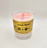 Limited Edition Rose Quartz Crystals Infused Candle, Love Spell, 170g